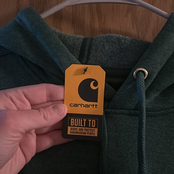 CARHARTT RELAXED FIT MID WEIGHT LOGO HOODIE: GREEN: NEW WITH TAGS: SIZE 1X - Picture 5 of 8